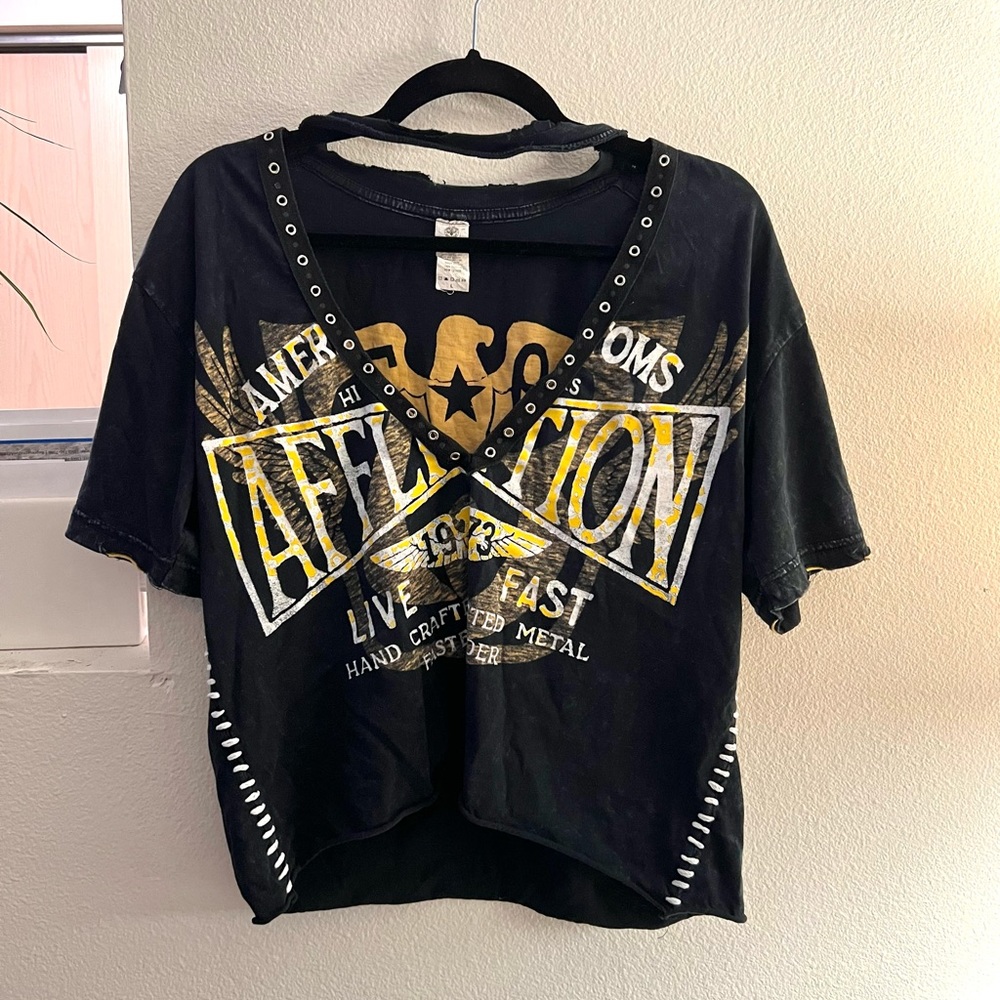 3/$20 💕 Affliction Black Crop Top